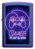 Front of Gamer Purple Matte windproof lighter