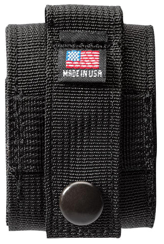 Back of Black Tactical Pouch with "Made in USA" tag