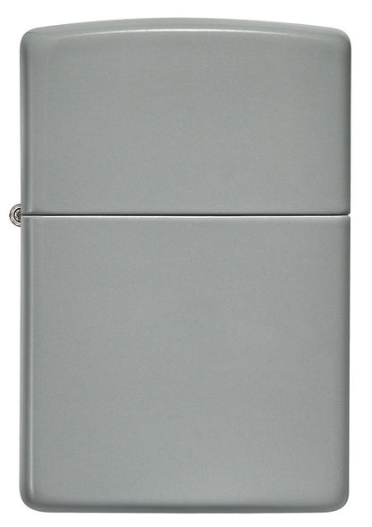 Front of Flat Grey Windproof Lighter