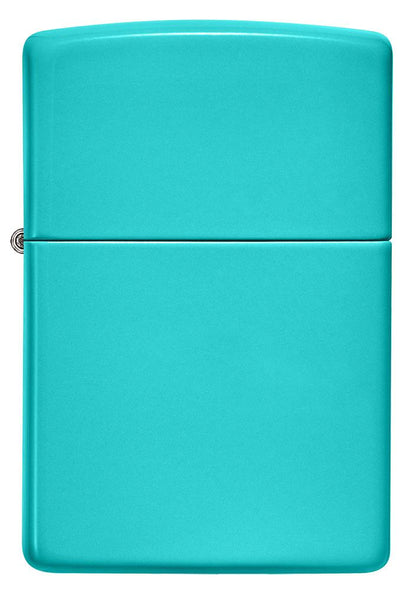 Front of Classic Flat Turquoise Windproof Lighter