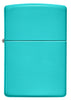 Front of Classic Flat Turquoise Windproof Lighter