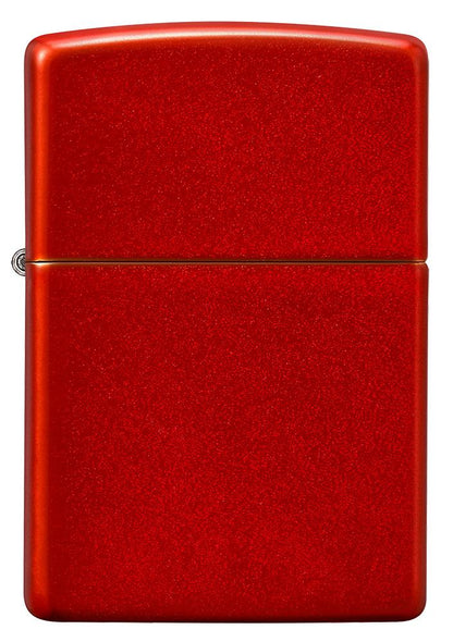 Front of Metallic Red Matte Windproof Lighter