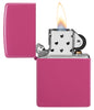Zippo Lighter Soft Pink Frequency Basic Model Opened with Flame