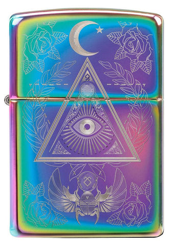 Front view of Eye of Providence Design Windproof Lighter