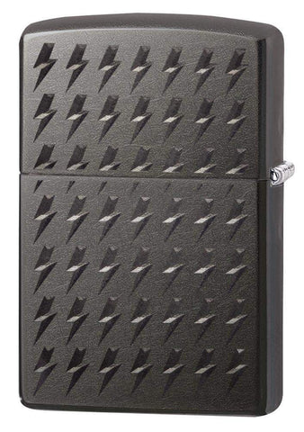 Back view of AC/DC® logo Gray Windproof Lighter