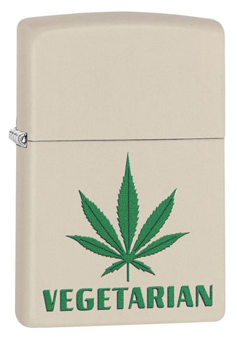 Vegetarian Marijuana Leaf Design Windproof Lighter