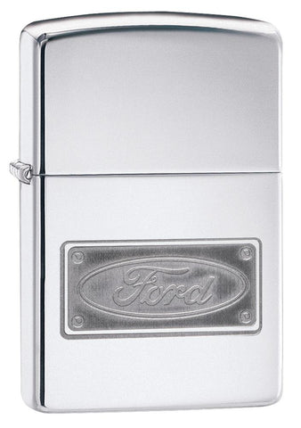 Ford High Polish Chrome Windproof Lighter