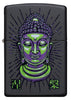 Buddha Tattoo Colour Image Black Matte Windproof Lighter