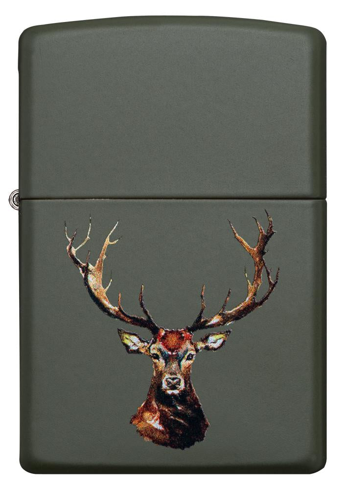 Stag Design Green Matte Colour Image Windproof Lighter