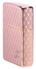 Net Pattern High Polish Rose Gold Windproof Lighter