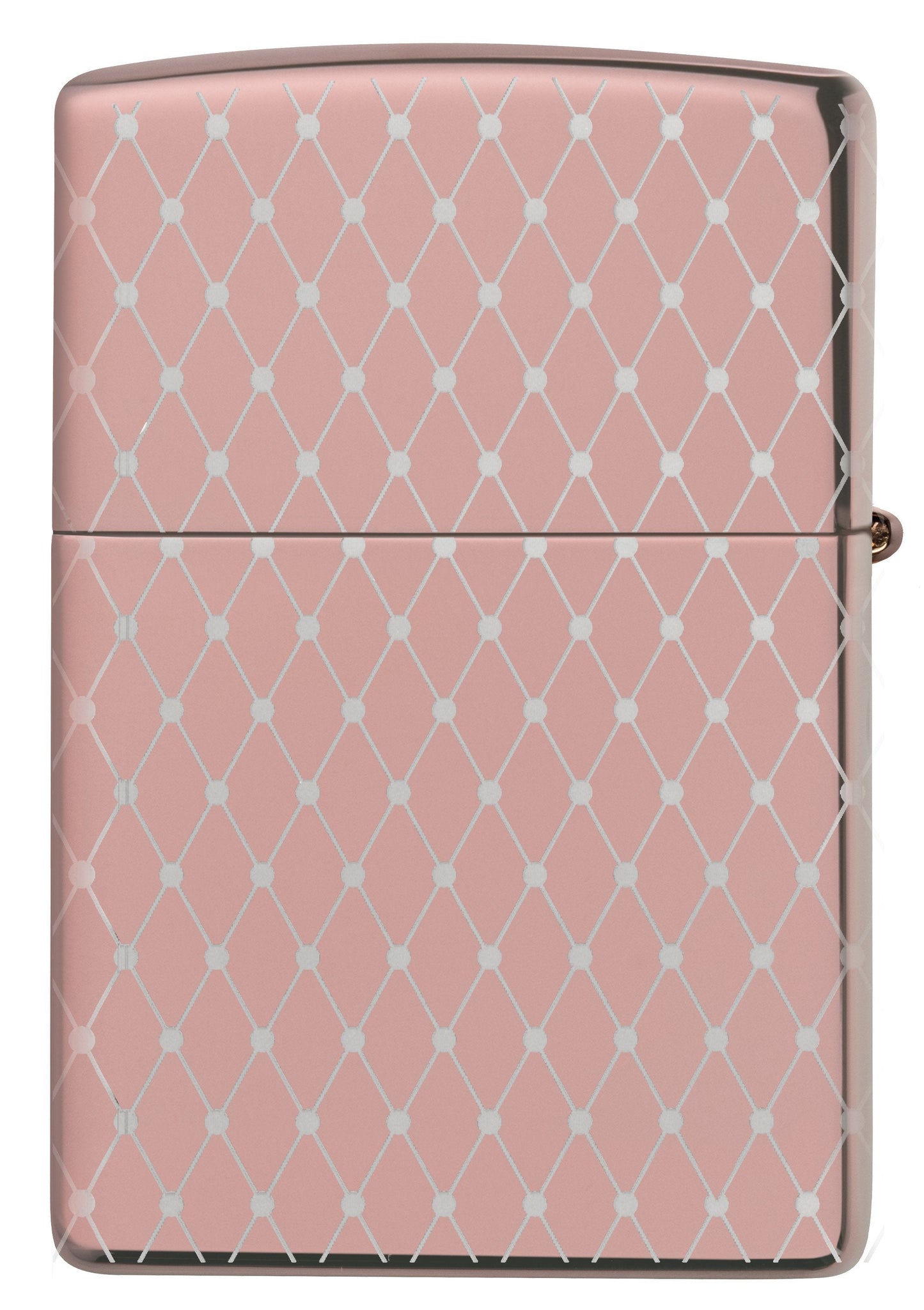Net Pattern High Polish Rose Gold Windproof Lighter
