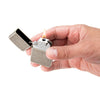 Zippo Butane Gas Insert with Yellow Flame in Hand