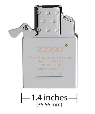 Front view of Zippo Arc Insert, showing the 1.4 inches (35.56 mm) dimension below