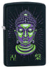 Buddha Tattoo Colour Image Black Matte Windproof Lighter