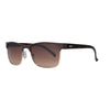 Gradient Brown Semi-Rimless Sunglasses