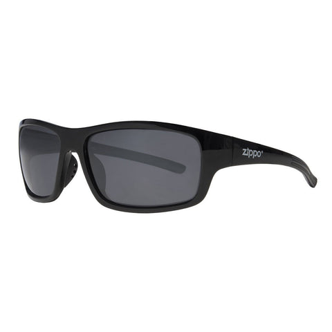 Full Frame Black Wrap Sunglasses