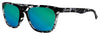 Side view of the Classic Thirty-five Sunglasses Havana Blue lenses