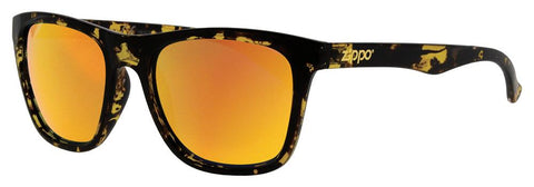 Side view of the Classic Thirty-five Sunglasses Havana Gold lenses