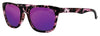 Side view of the Classic Thirty-five Sunglasses Havana purple lenses