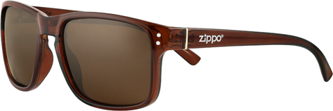 Side view of the Seventy-eight Sunglasses brown frame
