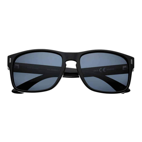 Front of Black Polarized Square Sunglasses