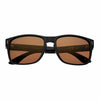 Brown Polarized Square Sunglasses with Black Rims