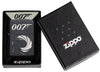 James Bond 007™ Texture Print Black Matte Windproof Lighter lit in hand