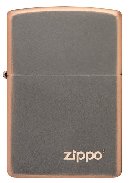 Front shot of Classic Rustic Bronze Zippo Logo Windproof Lighter.