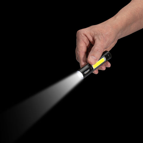Image of Zippo LED Flashlight, turned on using the LED light.