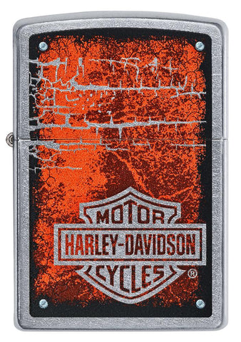 Front view of Harley-Davidson® Chromed Out Logo Street Chrome™ Windproof Lighter.