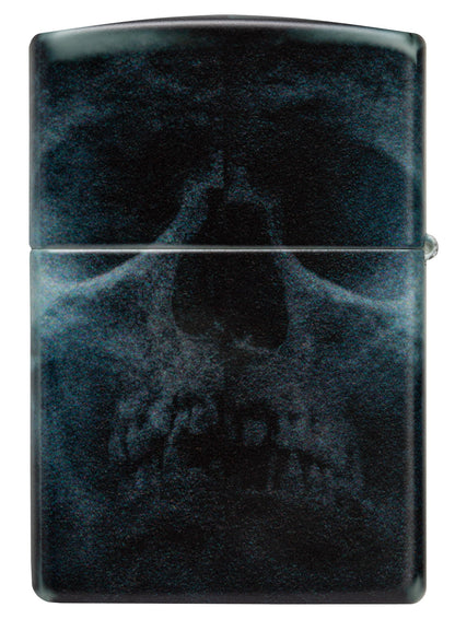 Back shot of Zippo Compass Ghost Design 540 Glow in the Dark Windproof Lighter.