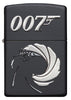 Front of James Bond 007™ Texture Print Black Matte Windproof Lighter