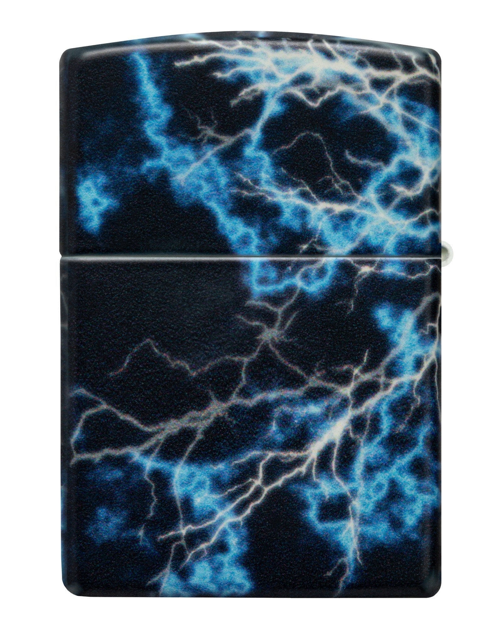 Back view of Zippo Lightning Design Glow in the Dark 540 Color Windproof Lighter.