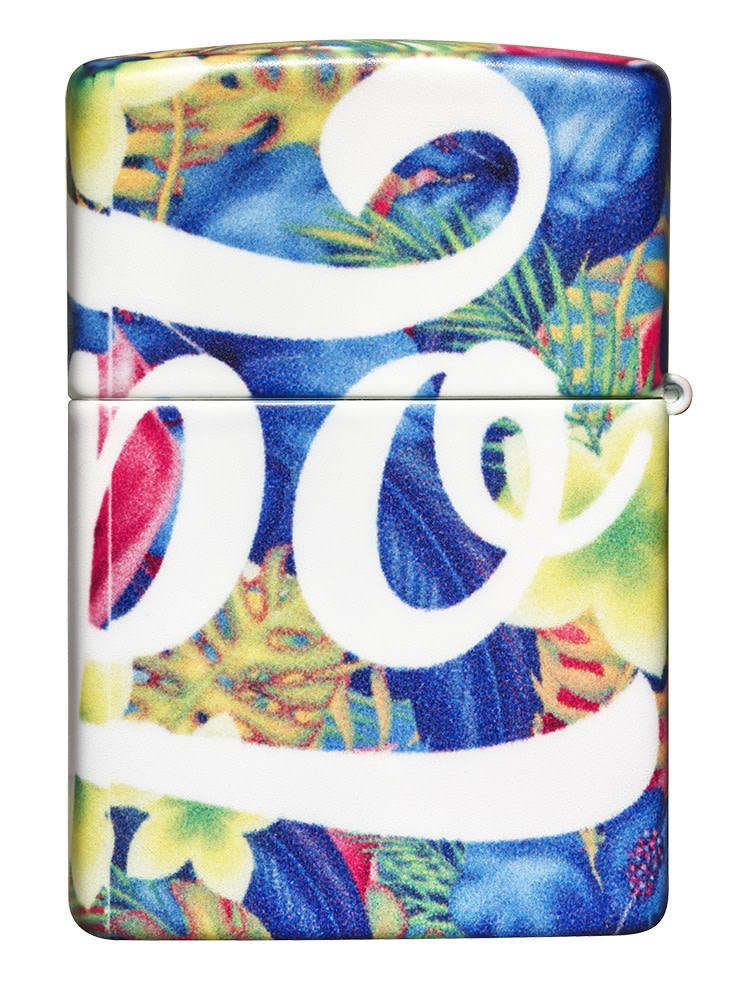 Back of Zippo Floral Design 540 Color Windproof Lighter