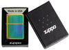 Zippo Dimensional Flame Design Multi Color Windproof Lighter in its packaging.