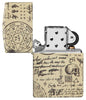 Zippo Alchemy 540 Color Design Pocket Lighter with its lid open and unlit.