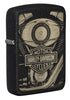 Front shot of Harley-Davidson® 1941 Replica Black Crackle Windproof Lighter standing at a 3/4 angle