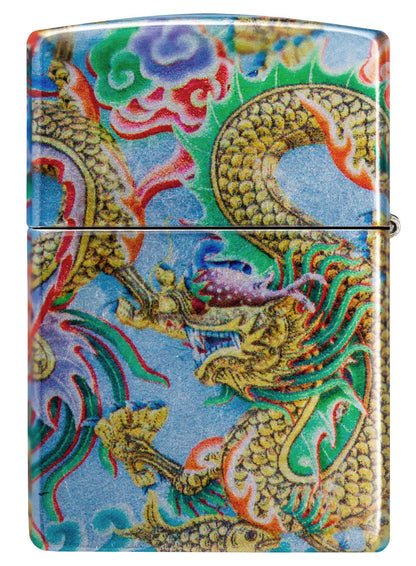 Back shot of Zippo Dragon Design 540 Fusion Windproof Lighter.